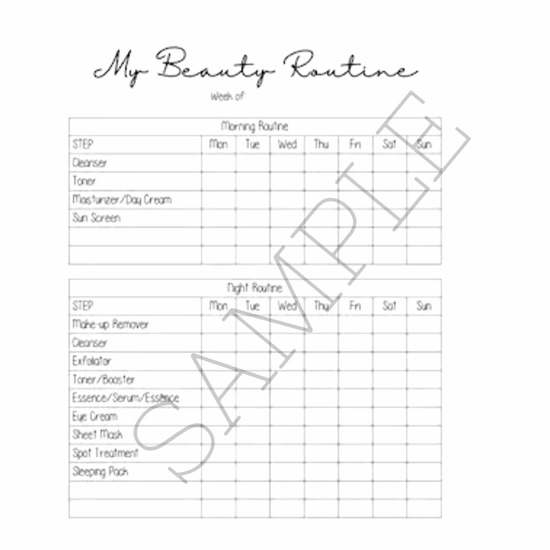 MY SKINCARE TRACKER
